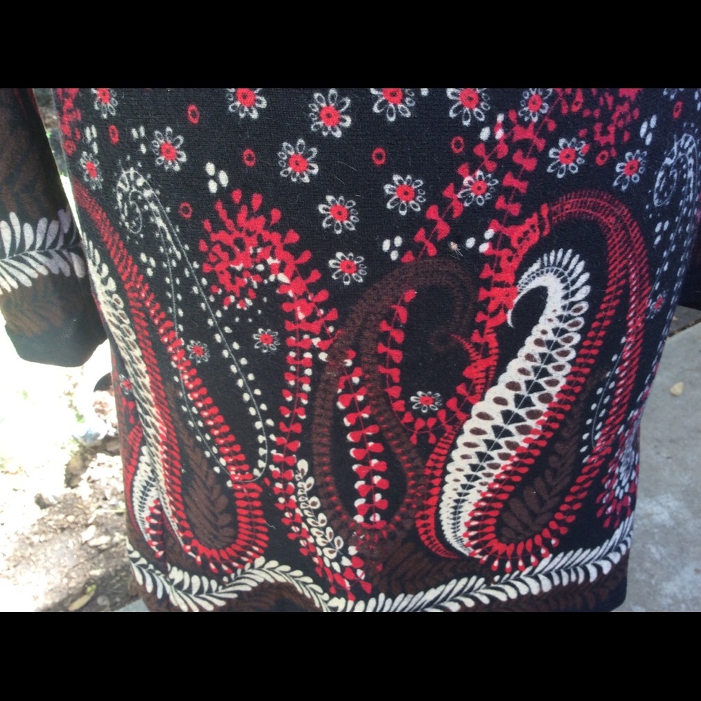 Sacred Threads Nwt Black Redknit Tunic Pai - image 4